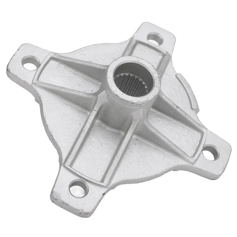 Badass Rear Axle Wheel Hub With 24T Spline And 4 Stud For 125 150 200 Cc Atv Quad Bike Go Kart Silver Steel Alloy Replacement Part, side view.