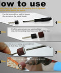 How to use the 400 Grit Sanding Drum Kit, showing steps to attach sanding band onto a drill or rotary tool.