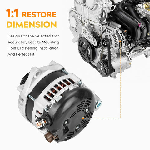 Beefed Up Replacement Alternator For F-150 2012-2014 3.7L V6 And 2012-2017 3.5L V6 CL3T-10300-BA 11624 close-up view