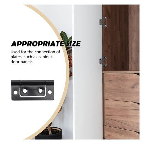 Tough As Nails Concealed Rotating Door Hinges 12 Pack In Black For Cabinets And Home Use shown on cabinet