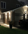 Dope Black Aluminum Dusk To Dawn Outdoor Wall Lights 4 Pack Up And Down Exterior Fixtures With Sensor for House Weatherproof Modern Lamps