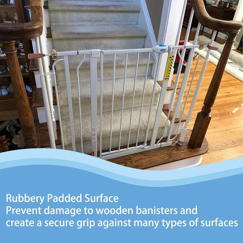 Slick 8MM Y Shaped Threaded Spindle Rod Adapter For Pressure Mounted Baby And Dog Safety Gates No Sweat Adjustable Fit Quick Secure Mount Smooth Install on stair railing.