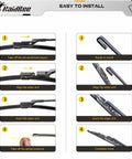 Installation guide for Premium Quality Windshield Wiper Blades For GMC Terrain And Chevy Equinox Models 2010 To 2017.