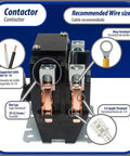 Heavy Duty Workhorse 1 Pole Shunt Contactor With 24V Coil 40 Amp Replacement For HVAC Compressors with wiring details