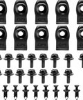 35 Piece Universal Engine Under Cover Fastener Kit With Push Retainers And Rivet Clips For Front And Rear Splash Shield Bumper Fender Liner U Nuts For Most Vehicles black plastic clips and bolts set