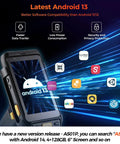 Beast Mode Long Range Android 13 PDA Barcode Scanner With Zebra 4850 showing app icons on screen, rugged design