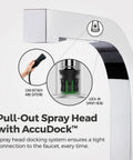 Close-up of Arkitek Kitchen Faucet With Pull Down Sprayer, Single Handle High Arc, Stainless Steel Sink Faucet With Accudock Docking Technology