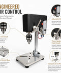 Mydymx Benchtop Mini Drill Press Multi Function Milling Tool Adjustable Precision Workshop Machine For Wood Metal And Plastic Diy Crafts Stable Platform with adjustable depth and stable base.