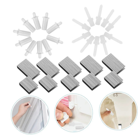 Shutter Replacement Pins And Plunger Bolts For Window Screens Feature Heavy Duty Design With Forty Pieces Of Spring Hardware, plastic and metal clips for window screen repair.
