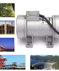 Beefy Heavy Duty 280W Electric Concrete Vibrator Motor 110V 60Hz 2840RPM 300kgf with 5.9ft power cable and construction images.