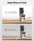 Diagram showing 250W Automatic Wire Stripper Machine With Adjustable Speed For 0.06 To 1.18 Inch Cables feeding cables straight