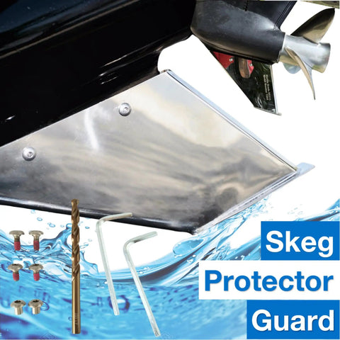 Beefed Up 316 Stainless Steel Skeg Guard For MerCruiser Bravo One And Three Sterndrives with installation tools.
