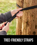 Durable Camping Hammock Built Tough With Heavy Duty Tree Straps Holds Up To 500 Lbs Steel Carabiners For A Secure Hang