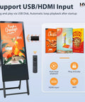 32 Inch Digital Signage Display Portable LCD Kiosk For Advertising Posters Android Kiosk With Auto Media Player HDMI USB IPS Full HD