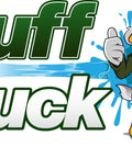 Cartoon duck in military attire beside Tuff Duck logo
