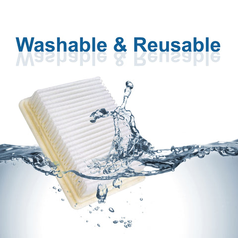 Two Pack Pleated Replacement Filters For Hoover FloorMate Upright Vacuums That Sucks Up Dust Fits FH40000 Wet in Water