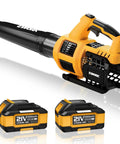 Cordless Leaf Blower 21V Handheld With Dual 3.0Ah Batteries And Fast Charger, 550 CFM 150 MPH Lightweight 3.2 Lbs For Lawn Care