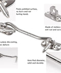 Stainless Steel Heavy Duty Gate Hook and Eye Latch for Door Window Cabinet with finely polished surface and 6mm rod.