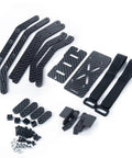 Carbon Fiber Chassis Frame Kit For One Tenth Scale TRX4 Bronco Defender RC Crawler Upgrade with anti-shake girder mounts visible.