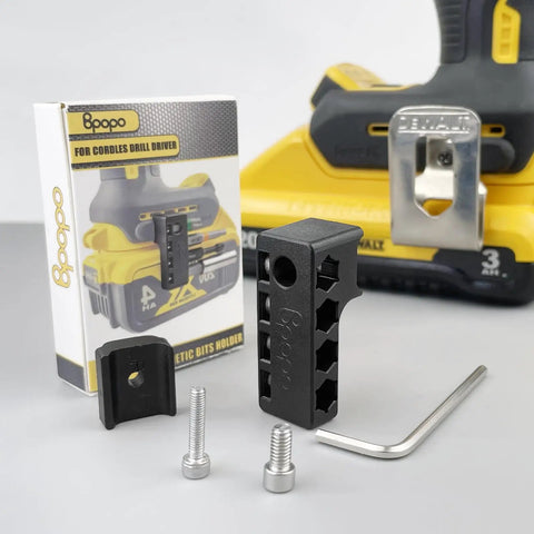 Magnetic One Quarter Inch Hex Bit Holder For Cordless Drills With Four Strong Magnets Quick Access Drill Bit Holster Organizer