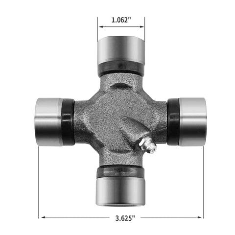 U Joint Kit 5-213X For 1330 Series Universal Joint OSR Outside Snap Ring Greasable 2 Pack Bearing Cap Diameter 1.062 In