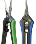 2 Pack Microtip Pruning Shears With Straight And Curved Blades For Flowers And Leaves Soft Grip Stainless Steel Pruners