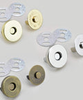 20-Set 3/4 Inch Magnetic Button Snaps Kit For Purses, Bags And Clothes Repair, Antique Brass Fasteners, includes snaps and washers