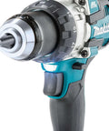 Kickin Amp 18V Brushless Cordless Drill Driver Built Tight With A Heavy Duty Metal Half Inch Chuck And Serious 970 Pound Inch Twist For Crews Craving Sick Torque And Smooth Control On Every Job Site close-up of drill chuck and trigger