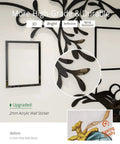 Close-up of Love Family Tree Photo Frame Collage 3D DIY Acrylic Wall Decor showing 3D branches and durable 2mm acrylic frame.