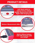 Portable Surface Roughness Tester Pro Grade Profilometer with Ra Rq range, showing USB port and control buttons
