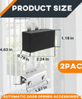 2 Pack Square Sliding Gate Opener Magnets with size dimensions shown, heavy duty nylon construction for magnetic limit switches
