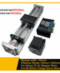 Top Tier Heavy Duty Double Linear Rail Slide Platform For XYZ Axis CNC Routing With SFU1605 And SFU1610 Ball Lead Screws, 100mm module width.