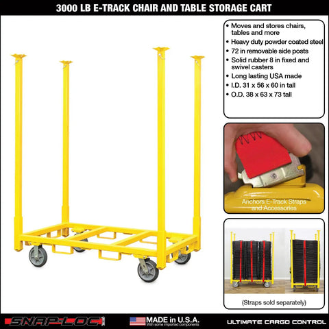 No Nonsense Yellow Four Wheel Chair Table Storage Cart With 3000 Lb Capacity Smooth Swivel Casters Built Tough Steel Deck Ultimate Mobile Parts Organizer For Shop Or Garage Runs