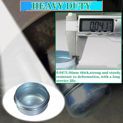 Four Pack 1.98 Inch Trailer Hub Dust Caps And Bearing Caps Replacement Grease Caps with thickness measurement