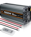 Heavy-Duty 5000W DC 12V To 110V Inverter For Off-Grid Camping And RV Use, 10000W Peak, LCD Display, Wireless Remote visible