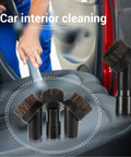 3 Pack 25 mm Vacuum Brush Heads With 1.25 To 1.38 Inch Hose Adapter on car seat for cleaning