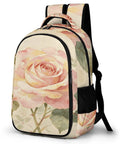Dope Botanical Rose Sprig Printed Unisex Backpack With Large Capacity For School Travel And Everyday Use Durable Polyester Breathable Comfort Sturdy Zipper Easy To Clean Vintage Garden Style