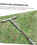 Stainless Steel T Handle Soil Sampler Probe For Lawn And Garden Pro Grade Durable Soil Sample Tool For Grains Powder And Fertilizer Easy 90 Degree Insertion And Retrieval shown on grass