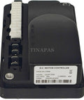 DC motor controller, 24V 90A, black enclosure with white multi-pin connector, model 1212P-2502.
