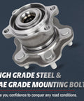 Front view of Rear Wheel Hub Bearing And Hub Assembly Kit AWD Pair Left Right For Nissan Rogue 2008-2020 AWD And Juke 2011-2017 AWD