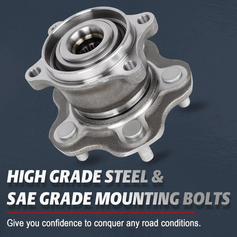 Front view of Rear Wheel Hub Bearing And Hub Assembly Kit AWD Pair Left Right For Nissan Rogue 2008-2020 AWD And Juke 2011-2017 AWD