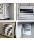 Heavy Duty Aluminum Louvered Vent For Cabinets Rock Solid Heat Dissipation Access Panel With Sleek Waterproof Finish Smooth Six By Fourteen Inch Airflow Cover Built Tough installed in various cabinetry and wall surfaces.