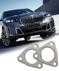 Two Pack 2.48 Inch Car Exhaust Pipe Gasket With 3 Bolt Flange Fits Most Cars Like A Glove Universal Fit High Temperature Sealing