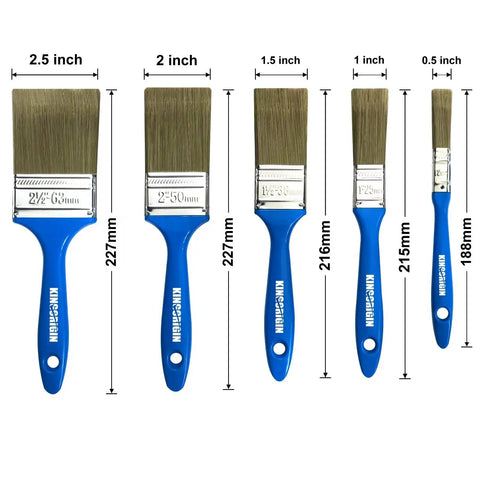 30 Pack Paint Brush Set With 5 Sizes 0.5 In 1 In 1.5 In 2 In 2.5 In Dope For Walls Furniture And Crafts Durable Bristles