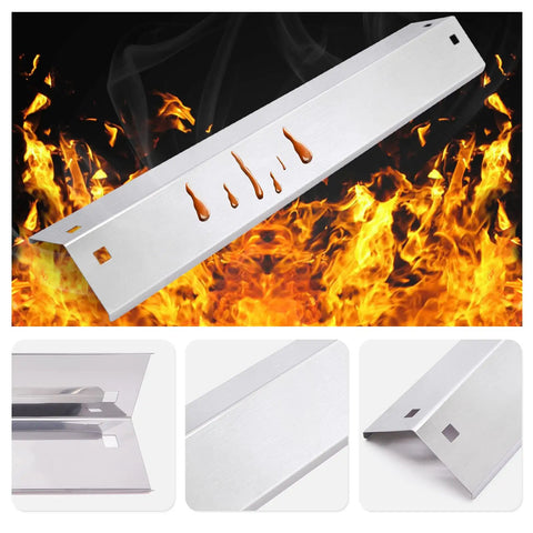 Replacement Heat Plates Shield Set For Char Griller 5050 5650 3001 3008 5072 5252 Grill Models stainless steel heat plate over flames