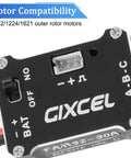30A Brushless Mini ESC for 1/18 and 1/24 RC crawlers, top view showing connections and GIXCEL branding