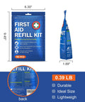 SuccorWare 90-Piece First Aid Refill Kit in blue pouch, front view.