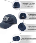 Funny Things I Do In Spare Time RV Camper Hat For Women Washed Look Practical Outdoor Cap with adjustable strap details