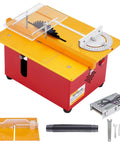 Compact 360W Table Saw For Hobby Woodworking With Adjustable Blade Height 0 To 1.34 Inches Push Table Included
