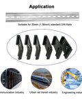 1.08 Inch Width Din Rail Mount Bracket Built Tough Aluminum Alloy Clip For 35mm Universal DIN Rail Corrosion Resistant Industrial